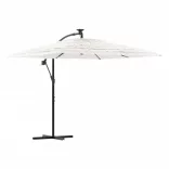 fehér kerti napernyő acél rúddal 246 x 246 x 230 cm