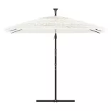 fehér kerti napernyő acél rúddal 246 x 246 x 230 cm