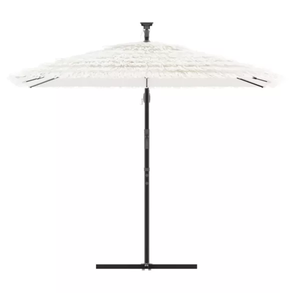 fehér kerti napernyő acél rúddal 246 x 246 x 230 cm