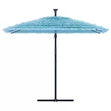 kék kerti napernyő acél rúddal 269 x 269 x 235 cm