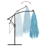 kék kerti napernyő acél rúddal 269 x 269 x 235 cm