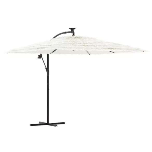 fehér kerti napernyő acél rúddal 269 x 269 x 235 cm