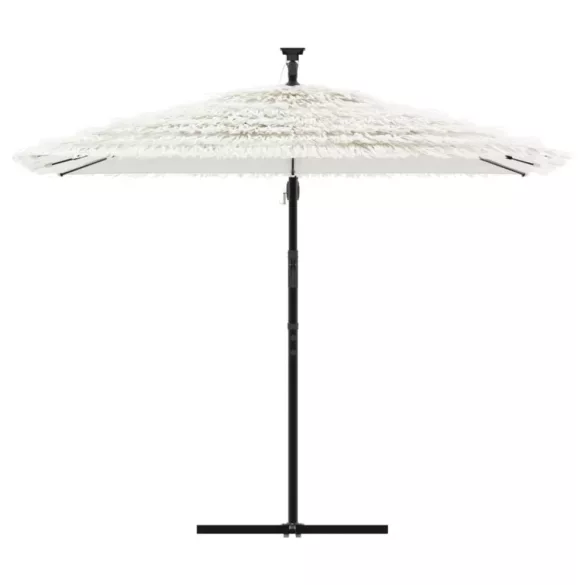 fehér kerti napernyő acél rúddal 269 x 269 x 235 cm