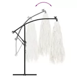 fehér kerti napernyő acél rúddal 269 x 269 x 235 cm