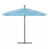 kék kerti napernyő acél rúddal 290 x 290 x 238 cm