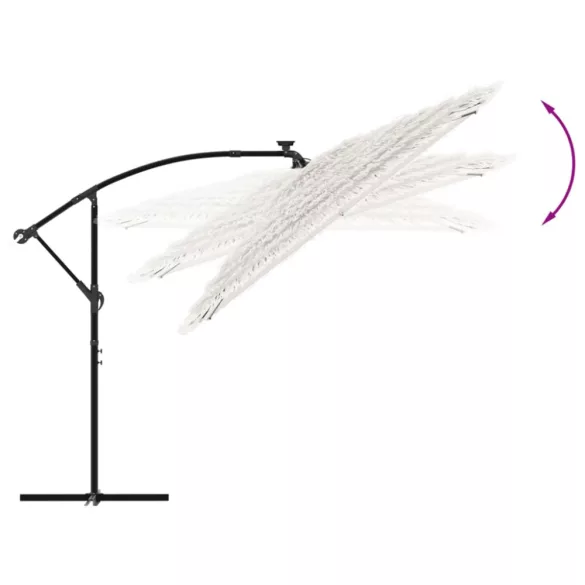 fehér kerti napernyő acél rúddal 290 x 290 x 238 cm