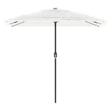 fehér kerti napernyő acél rúddal 248 x 248 x 248 cm
