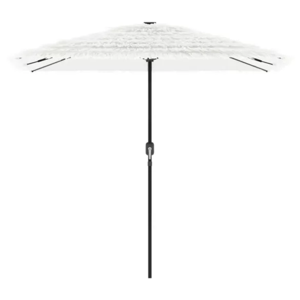 fehér kerti napernyő acél rúddal 248 x 248 x 248 cm