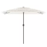fehér kerti napernyő acél rúddal 300 x 200 x 250 cm