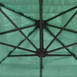 zöld kerti napernyő acél rúddal 268 x 268 x 226 cm