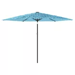kék kerti napernyő acél rúddal 288 x 288 x 225 cm