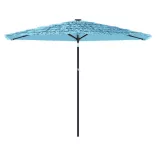 kék kerti napernyő acél rúddal 288 x 288 x 225 cm