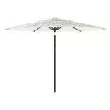 fehér kerti napernyő acél rúddal 288 x 288 x 225 cm