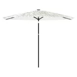 fehér kerti napernyő acél rúddal 288 x 288 x 225 cm