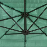 zöld kerti napernyő acél rúddal 388 x 388 x 248 cm
