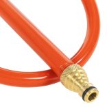 piros acél kerekes öntözőkocsi forgatható fejjel