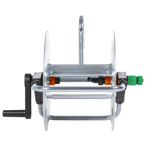 falra szerelhető acél tömlődob 50 m 1/2 / 35 m 3/4" tömlőhöz"