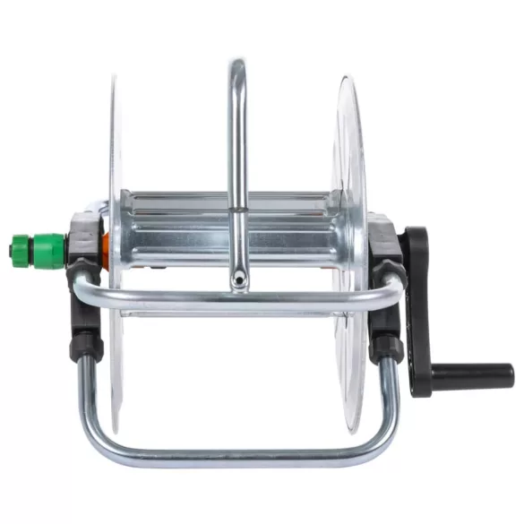 falra szerelhető acél tömlődob 50 m 1/2 / 35 m 3/4" tömlőhöz"