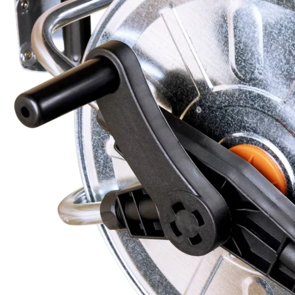 falra szerelhető acél tömlődob 50 m 1/2 / 35 m 3/4" tömlőhöz"