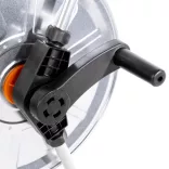 acél kerekes tömlődob 50 m 1/2-es vagy 35 m 3/4"-es tömlőhöz"