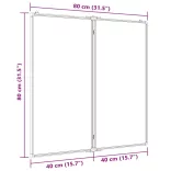 összecsukható alumínium mágnestábla 80 x 80 x 1,7 cm
