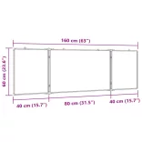 összecsukható alumínium mágnestábla 160x60x1,7 cm