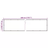 antracitszürke PVC belátás elleni erkélyparaván 300x75 cm