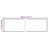antracitszürke PVC belátás elleni erkélyparaván 300x90 cm