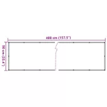 antracitszürke PVC belátás elleni erkélyparaván 400x90 cm
