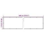 antracitszürke PVC belátás elleni erkélyparaván 600x90 cm