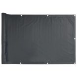antracitszürke PVC belátás elleni erkélyparaván 400x120 cm