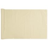 krémszínű PVC belátás elleni erkélyparaván 300x120 cm