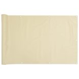krémszínű PVC belátás elleni erkélyparaván 700x120 cm