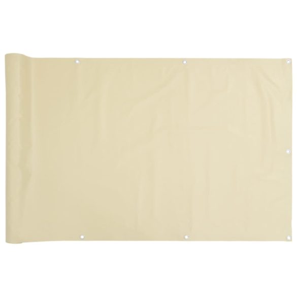 krémszínű PVC belátás elleni erkélyparaván 700x120 cm