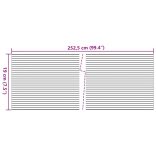 10 db szürke PVC belátás elleni árnyékoló 252,5 x 19 cm