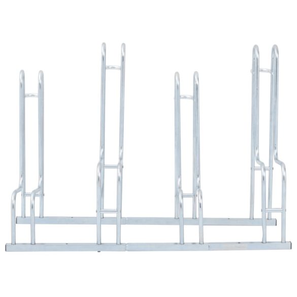 padlón álló horganyzott acél kerékpártartó 4 kerékpárhoz