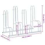 padlón álló horganyzott acél kerékpártartó 4 kerékpárhoz