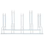 padlón álló horganyzott acél kerékpártartó 5 kerékpárhoz