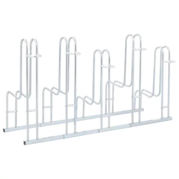 padlón álló horganyzott acél kerékpártartó 5 kerékpárhoz