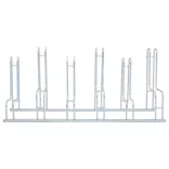 padlón álló horganyzott acél kerékpártartó 6 kerékpárhoz