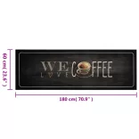 kávé feliratos mosható bársony konyhaszőnyeg 60 x 180 cm