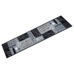   szürke bor mintás mosható bársony konyhaszőnyeg 60x300cm