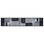 szürke bor mintás mosható bársony konyhaszőnyeg 60x300cm