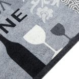 szürke bor mintás mosható bársony konyhaszőnyeg 60x300cm