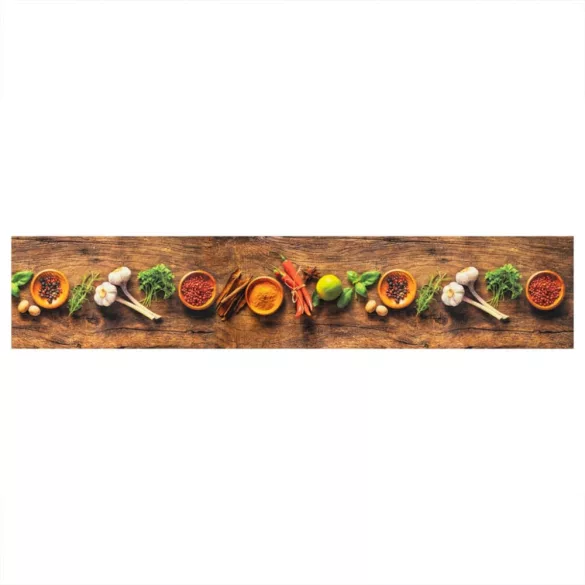 mosható fűszermintás bársony konyhaszőnyeg 60 x 300 cm