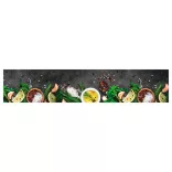 mosható fűszermintás bársony konyhaszőnyeg 60 x 300 cm