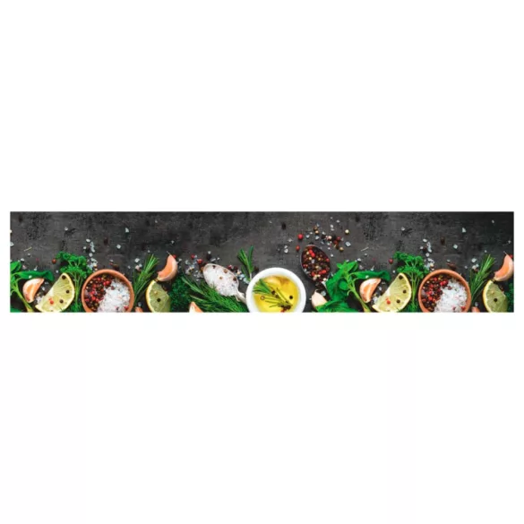 mosható fűszermintás bársony konyhaszőnyeg 60 x 300 cm