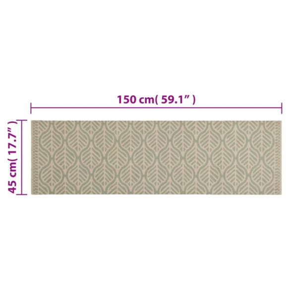 mosható levélmintás bársony konyhaszőnyeg 45 x 150 cm