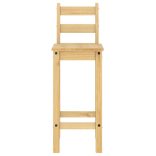 2 db tömör fenyőfa bárszék