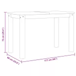 PANAMA tömör fenyőfa ebédlőasztal 112 x 60 x 75 cm